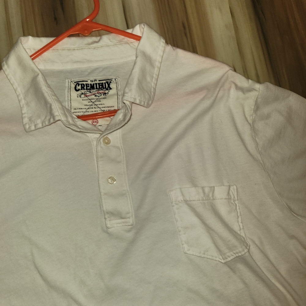 Cremieux White Collar Men's Tshirt - Picture 4 of 9